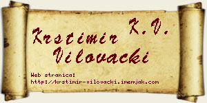 Krstimir Vilovački vizit kartica